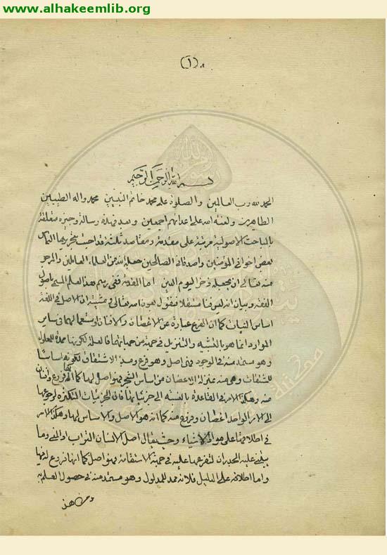 رسالة في المباحث الأصولية